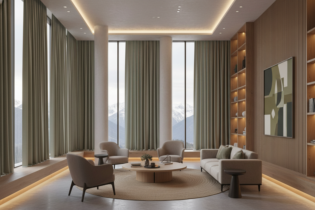 Luksus hotel med performance gardiner